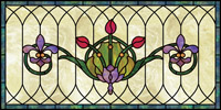 home decorative stained glass window film IH-24