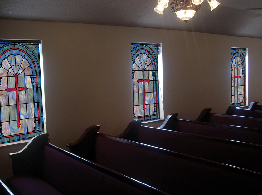 after Illuminado decorative window film