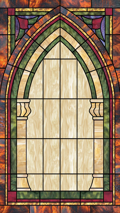 Decorative Church Window Film design IN-9